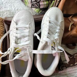 Puma Women's White Lace-Up Sneakers